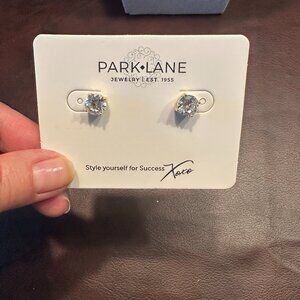 Park Lane Impressions Earrings NEW!  3 carat cz's gold/clear